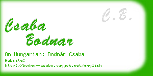 csaba bodnar business card