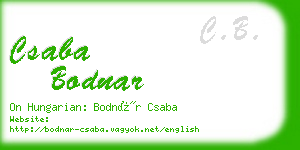 csaba bodnar business card